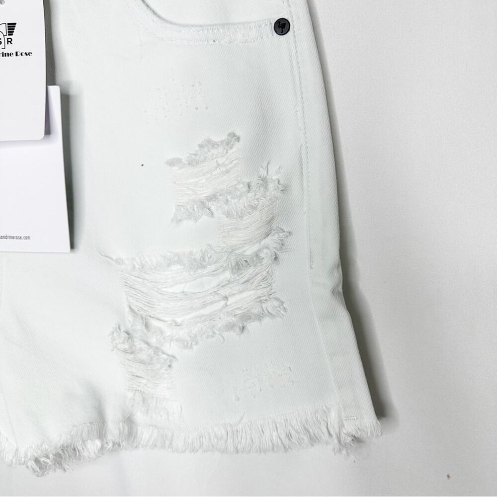 SANDRINE ROSE White Raw Hem Short Shorts NWT in Size 24 - Picture 6 of 8